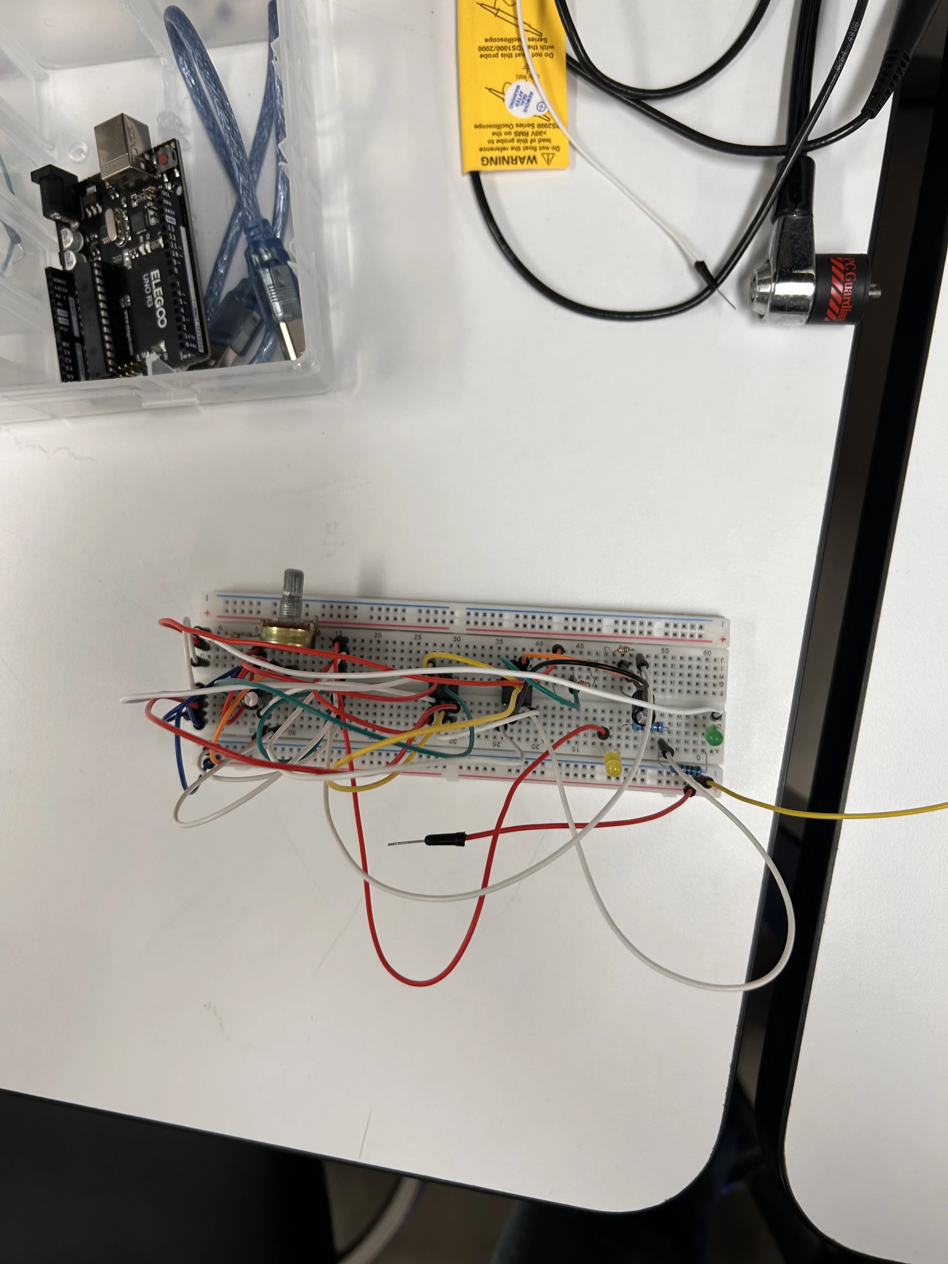 Fire alarm style circuit with LED and buzzer